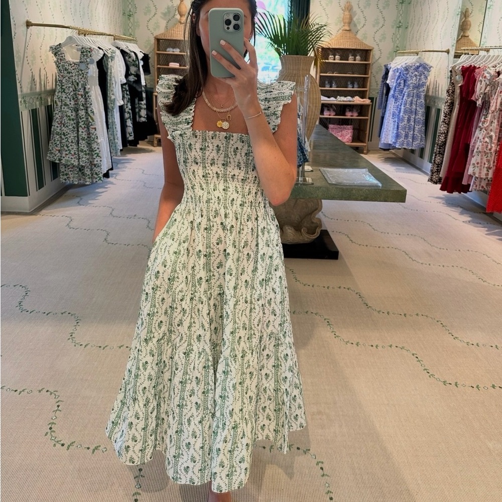 Green Vine Stripe Ellie Nap Dress
